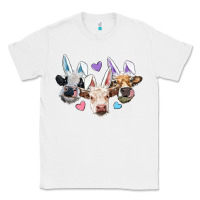 White Easter Cows With Bunny Ears Classic Tee - RanaPortraitStore