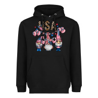 Black usa america gnome Heavyweight Hoodie - CowhideDigitalArt
