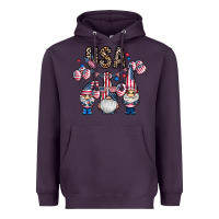 Plum usa america gnome Heavyweight Hoodie - CowhideDigitalArt