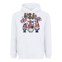 White usa america gnome Heavyweight Hoodie - CowhideDigitalArt