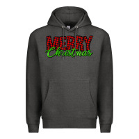 Charcoal Heather merry christmas tartan Premium Hoodie - Jasminsmagicworld