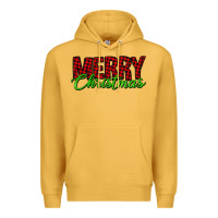 Mustard merry christmas tartan Premium Hoodie - Jasminsmagicworld