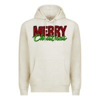 Oatmeal Heather merry christmas tartan Premium Hoodie - Jasminsmagicworld