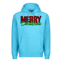 Ocean Blue merry christmas tartan Premium Hoodie - Jasminsmagicworld