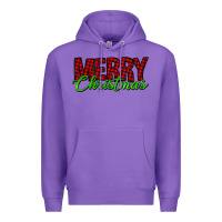 Purple merry christmas tartan Premium Hoodie - Jasminsmagicworld