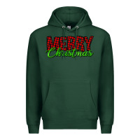 Sports Green merry christmas tartan Premium Hoodie - Jasminsmagicworld