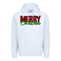 White merry christmas tartan Premium Hoodie - Jasminsmagicworld