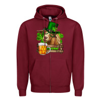 St. Patrick's Day Goat And Beer Zipper Hoodie | Teevron