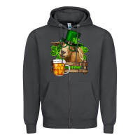 Smoke st. patrick's day goat and beer Zipper Hoodie - RanaPortraitStore