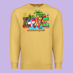 Love Dominican Republic Premium Sweatshirt Designed By Adodesignshop