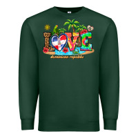 Sports Green love dominican republic Premium Sweatshirt - AdoDesignShop