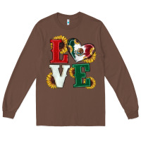Chestnut Mexican Flag With Sunflowers Love Long Sleeve Tee - RanaPortraitStore