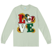 Matcha Mexican Flag With Sunflowers Love Long Sleeve Tee - RanaPortraitStore