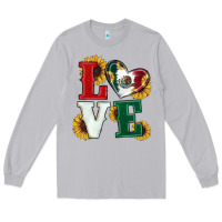 Moon Dust Mexican Flag With Sunflowers Love Long Sleeve Tee - RanaPortraitStore