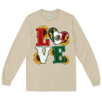 Mushroom Mexican Flag With Sunflowers Love Long Sleeve Tee - RanaPortraitStore
