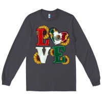 Smoke Mexican Flag With Sunflowers Love Long Sleeve Tee - RanaPortraitStore