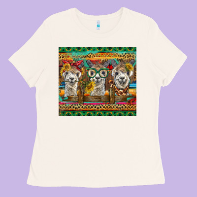 Alpacas Ladies Tee Designed By Barkaloodesign