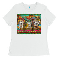 White alpacas Ladies Tee - BarkalooDesign