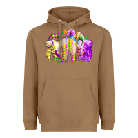 Toasted Coconut mardi gras tooth Heavyweight Hoodie - RacoonDesign