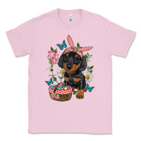 Bubblegum Pink Easter Dachshund Classic Tee - RanaPortraitStore