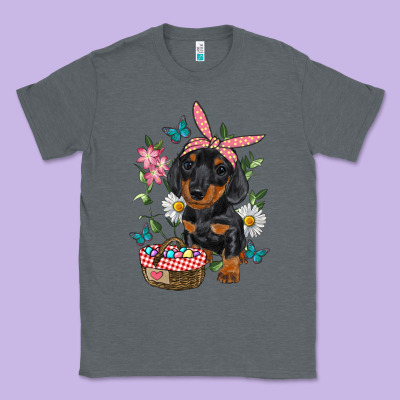 Easter Dachshund Classic Tee Designed By Ranaportraitstore
