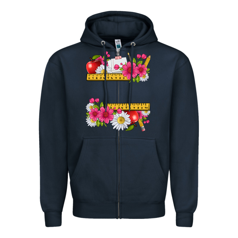 Floral Teacher Zipper Hoodie by texasbilliewilder | Teevron