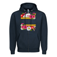Navy floral teacher Zipper Hoodie - texasbilliewilder