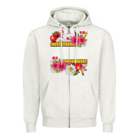 Oatmeal Heather floral teacher Zipper Hoodie - texasbilliewilder