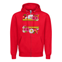 Red floral teacher Zipper Hoodie - texasbilliewilder