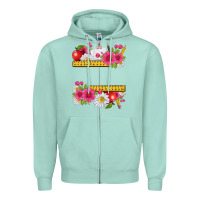 Seafoam floral teacher Zipper Hoodie - texasbilliewilder
