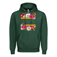 Sports Green floral teacher Zipper Hoodie - texasbilliewilder