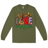 Army Green Love Mexico Long Sleeve Tee - RanaPortraitStore