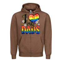 Chestnut i love my dads Zipper Hoodie - Zillion Design Studio