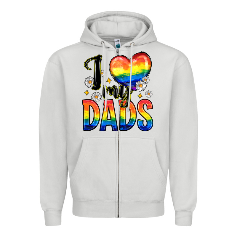 I Love My Dads Zipper Hoodie by Zillion Design Studio | Teevron