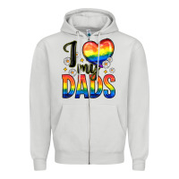 Dove Grey i love my dads Zipper Hoodie - Zillion Design Studio