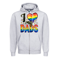 Heather Grey i love my dads Zipper Hoodie - Zillion Design Studio