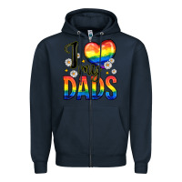 Navy i love my dads Zipper Hoodie - Zillion Design Studio