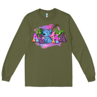 Army Green aloha stitch Long Sleeve Tee - AdoDesignShop