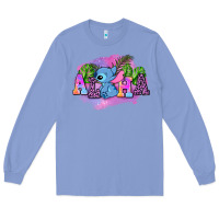 Colony Blue aloha stitch Long Sleeve Tee - AdoDesignShop
