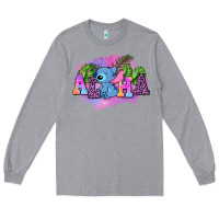 Heather Grey aloha stitch Long Sleeve Tee - AdoDesignShop