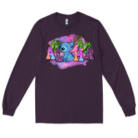Plum aloha stitch Long Sleeve Tee - AdoDesignShop