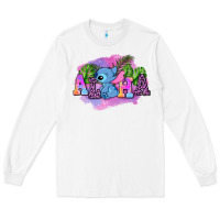 White aloha stitch Long Sleeve Tee - AdoDesignShop