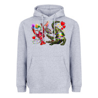 Heather Grey mardi gras Heavyweight Hoodie - RacoonDesign