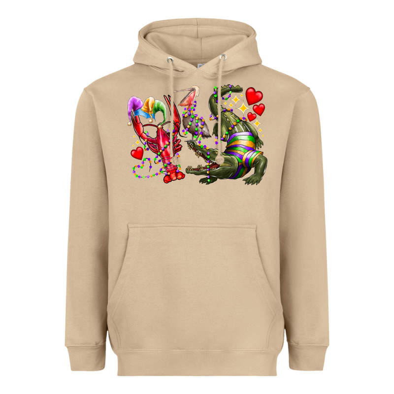 Mardi Gras Heavyweight Hoodie by RacoonDesign | Teevron