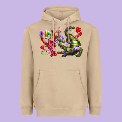 Mardi Gras Heavyweight Hoodie Designed By Racoondesign