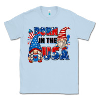 Dusty Blue born in the usa Classic Tee - Zillion Design Studio