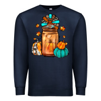Navy thanksgiving coffee Premium Sweatshirt - JahusDesignShop