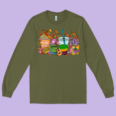 Long Sleeve Tee Mexico coffee cups