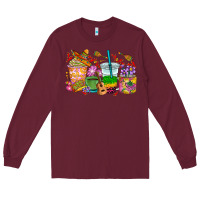 Burgundy Mexico coffee cups Long Sleeve Tee - RanaPortraitStore