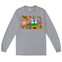 Heather Grey Mexico coffee cups Long Sleeve Tee - RanaPortraitStore